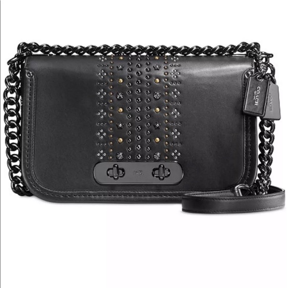 Coach 55631  Bandana Rivets Swagger Shoulder - Picture 4 of 15